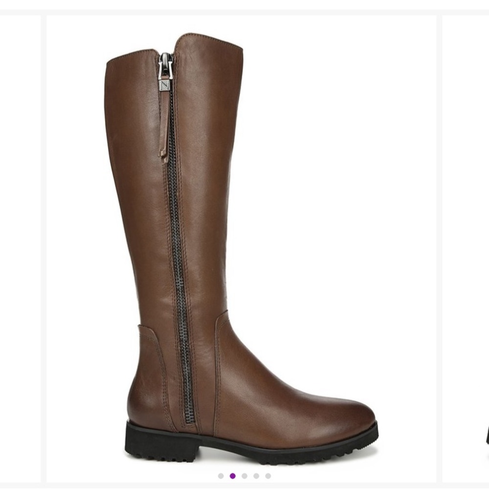 Naturalizer Cinnamon Gael Leather Wide Calf Boot